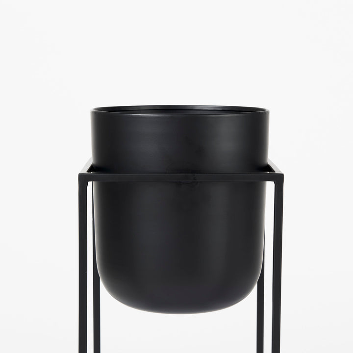 Bumble (Set of 2) Black Plant Stands Decor Mercana