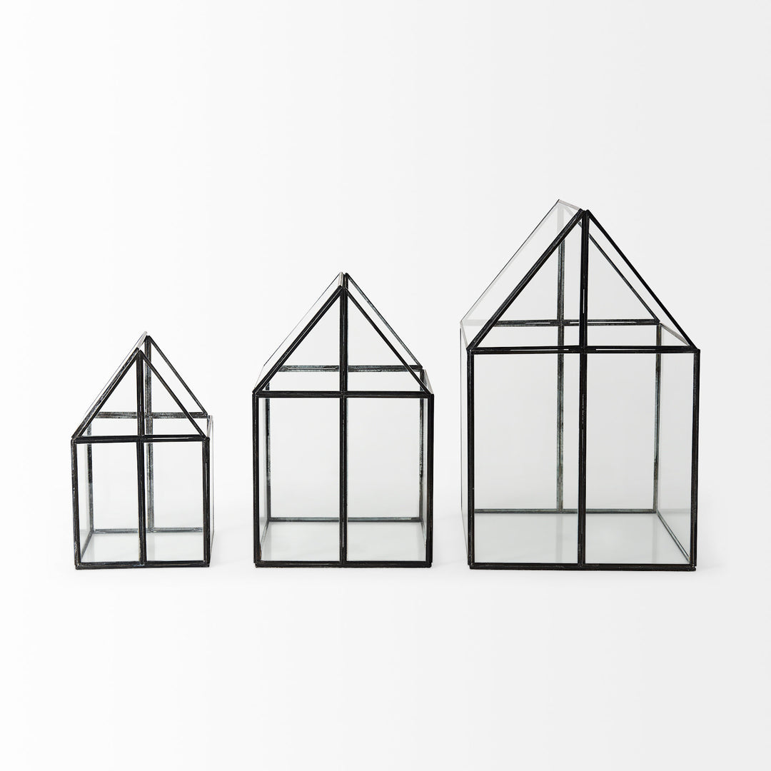 Sikes (Medium) Hut Terrarium W/Glass Base Decor Mercana