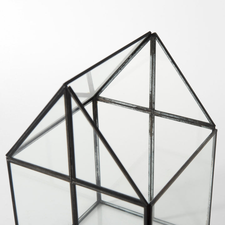 Sikes (Medium) Hut Terrarium W/Glass Base Decor Mercana