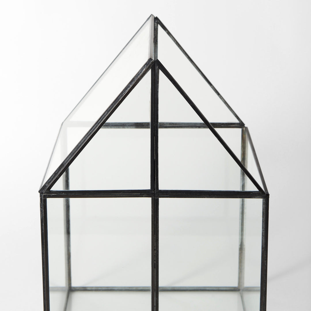 Sikes (Large) Hut Terrarium W/Glass Base Decor Mercana