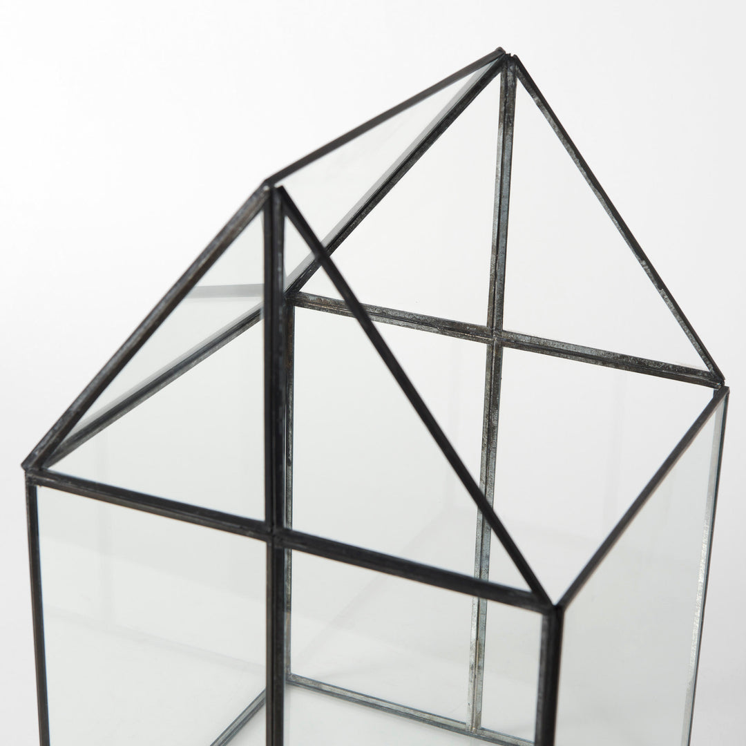Sikes (Large) Hut Terrarium W/Glass Base Decor Mercana