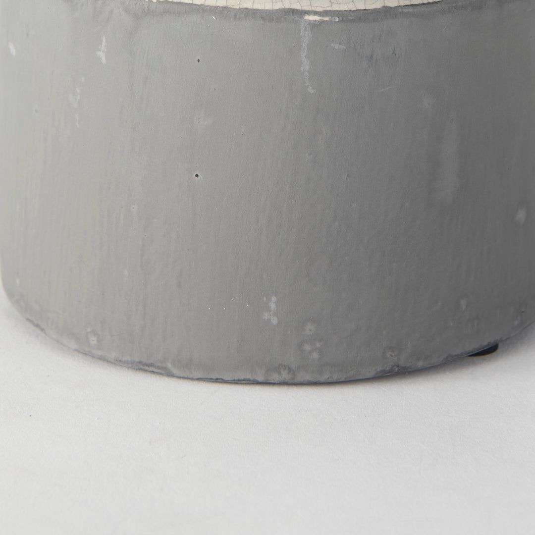 Burton 10.2H Small Two Tone Gray Ceramic Jug Vase Decor Mercana