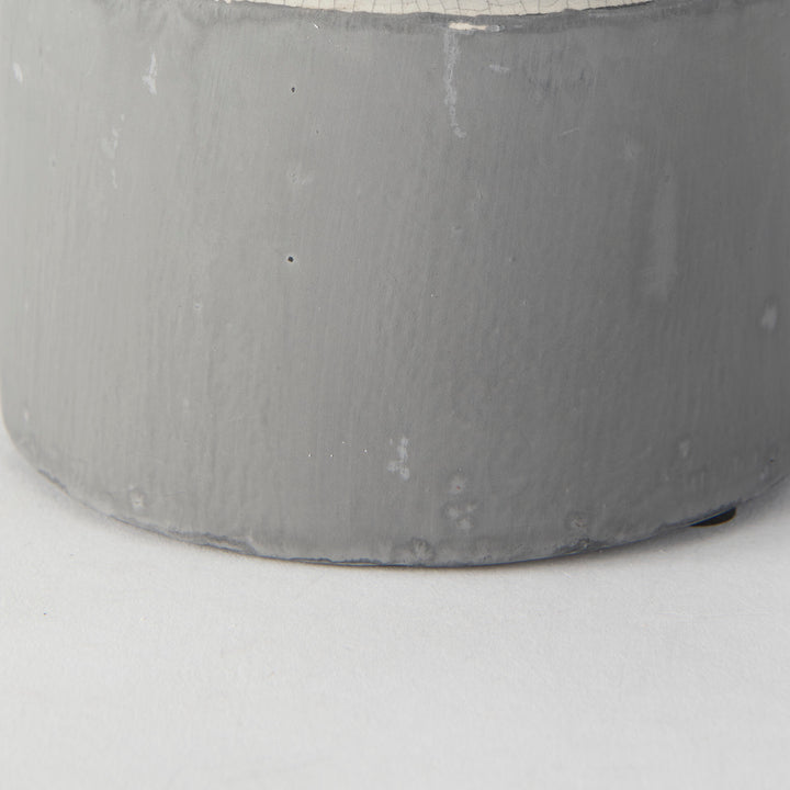 Burton 10.2H Small Two Tone Gray Ceramic Jug Vase Decor Mercana