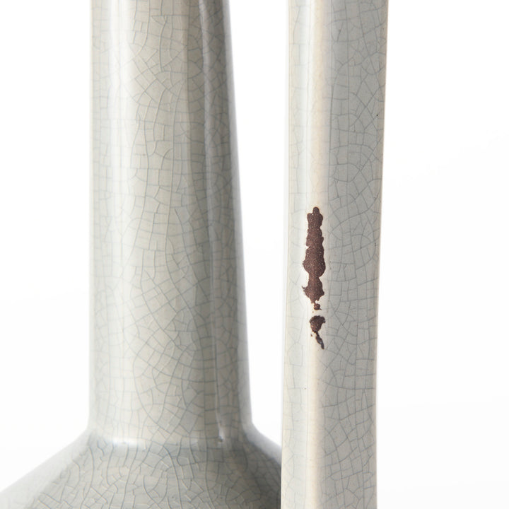 Burton 14.2H Medium Two Tone Gray Ceramic Jug Vase Decor Mercana