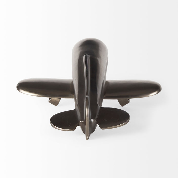 Maverick II 13L x 11W Gray Metal Fighter Plane Decor Mercana