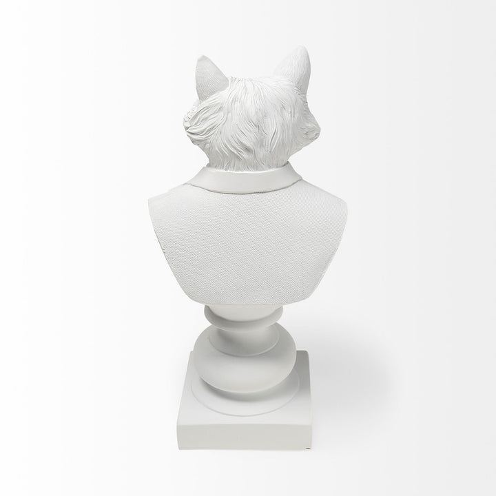 Murray 6L x 5W White Resin Business Fox Decor Mercana