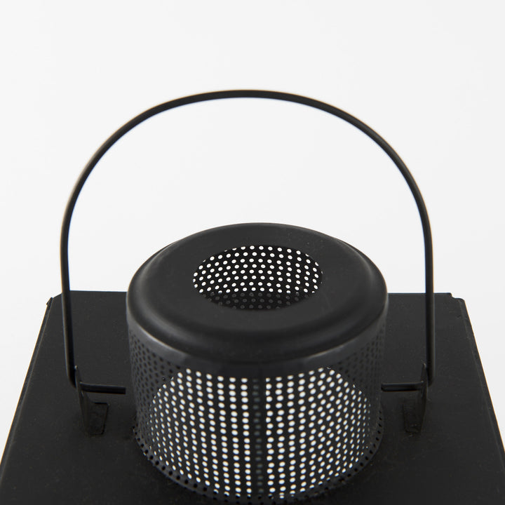 Gamfield Large Black Metal and Glass Lantern Decor Mercana