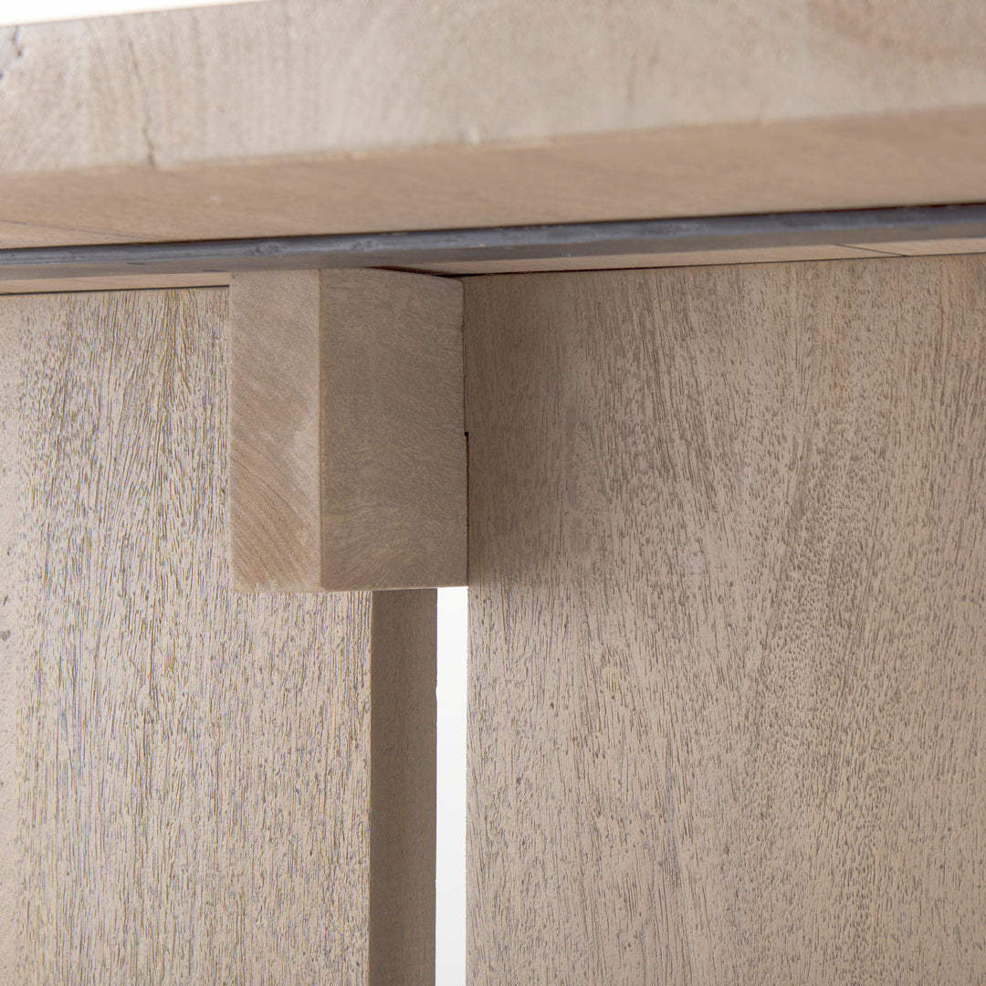 Aida 84L Light Gray Wood Dining Table Dining Room Mercana