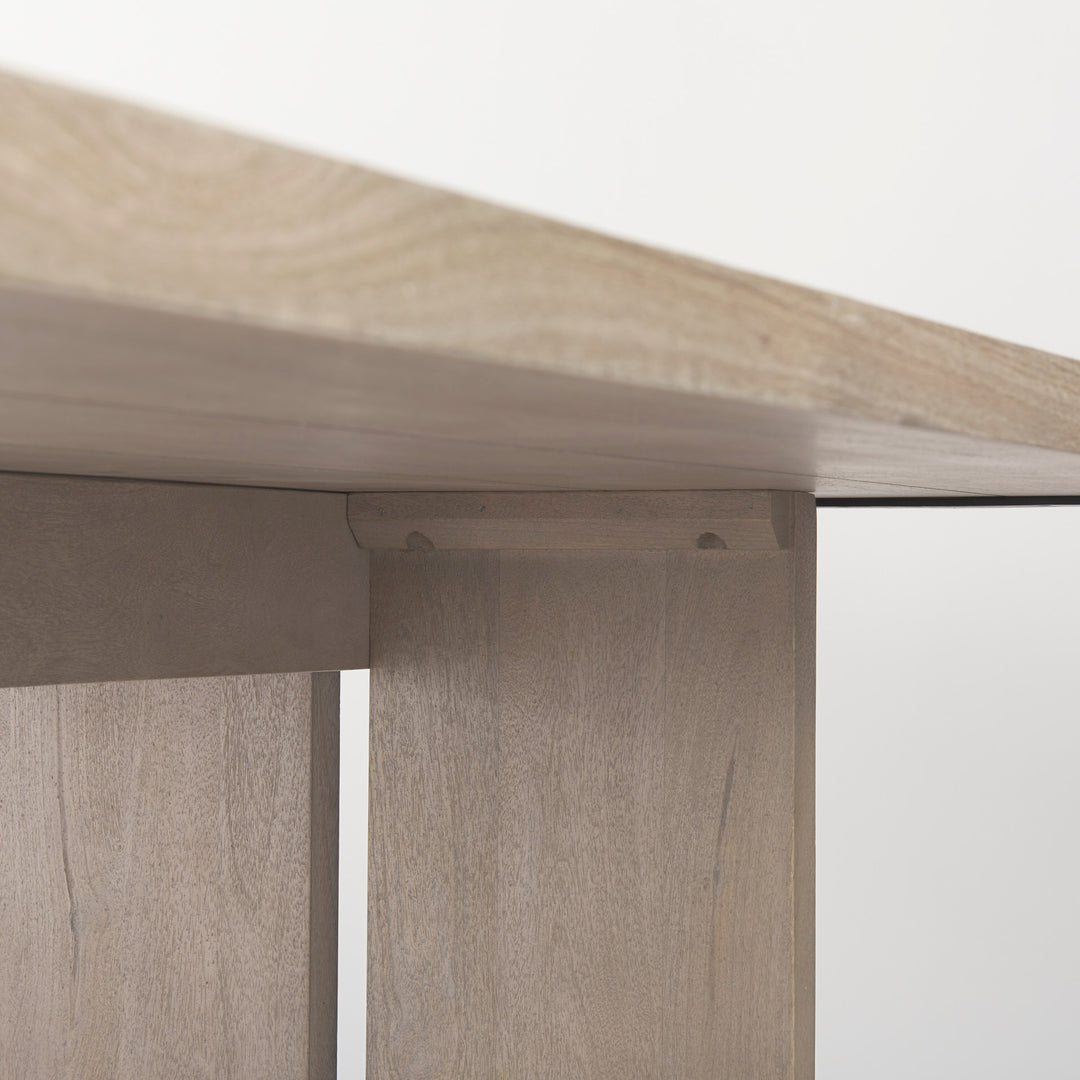 Aida 84L Light Gray Wood Dining Table Dining Room Mercana
