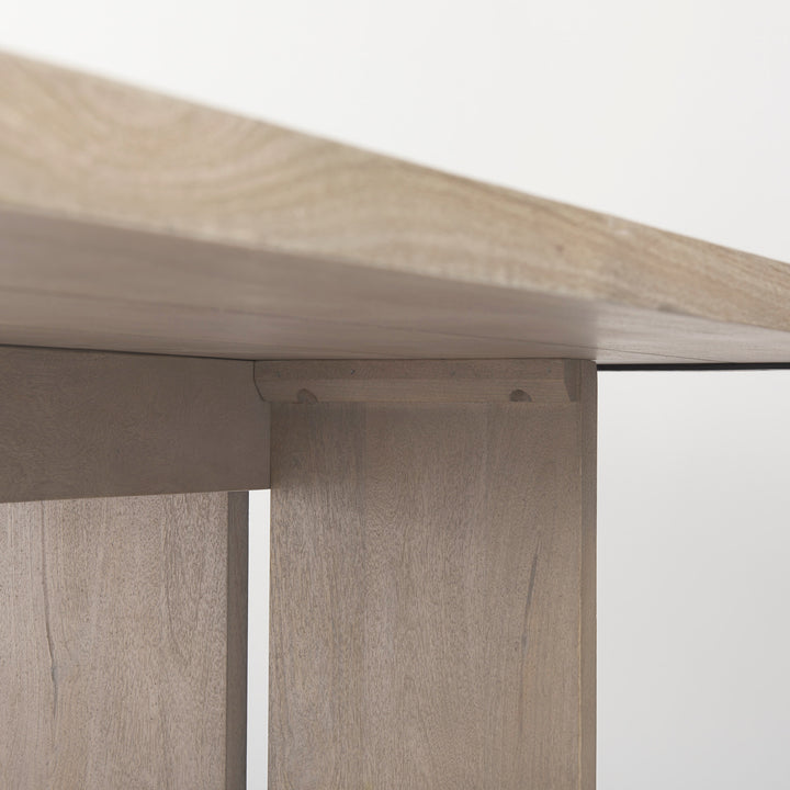 Aida 84L Light Gray Wood Dining Table Dining Room Mercana