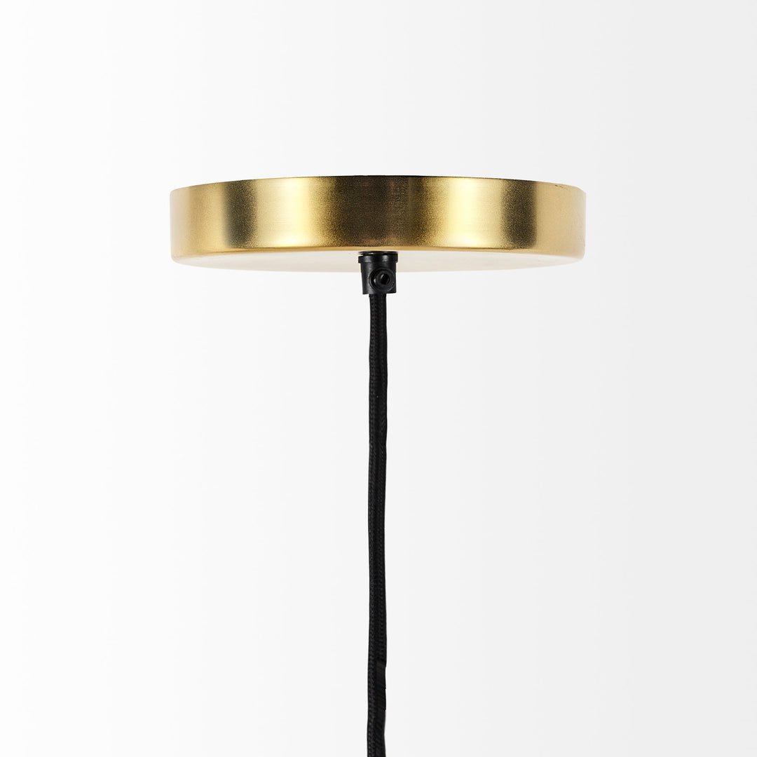 Halycon Gold Mesh and Iron Pendant Light Decor Mercana