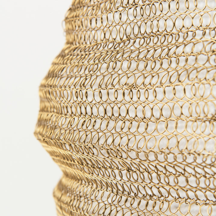 Halycon Gold Mesh and Iron Pendant Light Decor Mercana