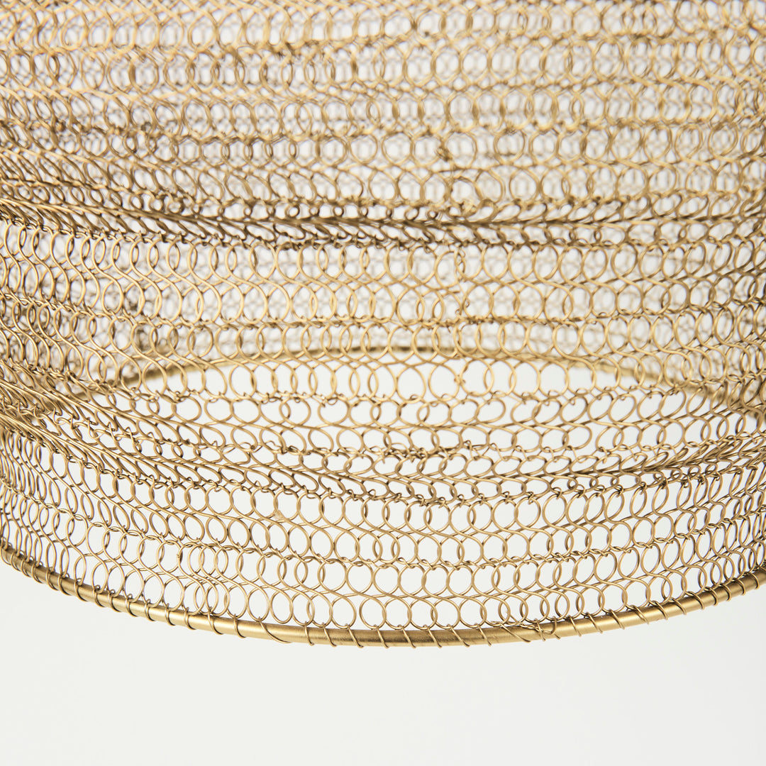 Halycon Gold Mesh and Iron Pendant Light Decor Mercana