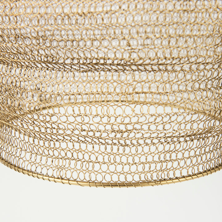 Halycon Gold Mesh and Iron Pendant Light Decor Mercana