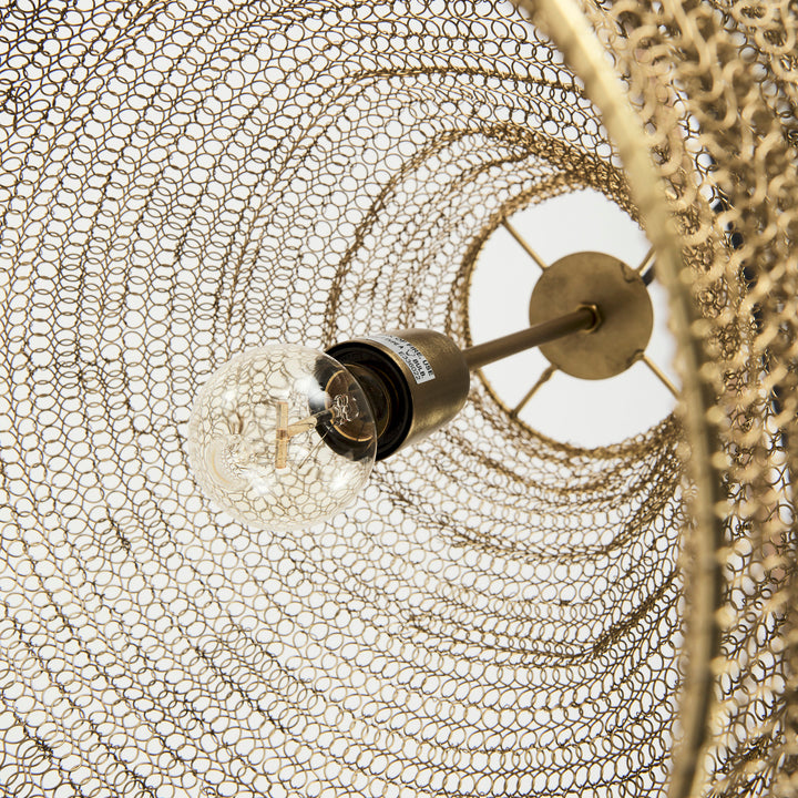 Halycon Gold Mesh and Iron Pendant Light Decor Mercana