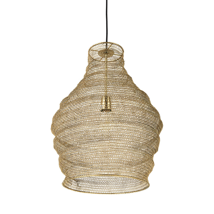 Halycon Gold Mesh and Iron Pendant Light Decor Mercana