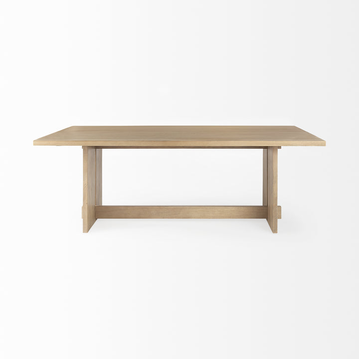 Aida 84L Light Brown Wood Dining Table Dining Room Mercana