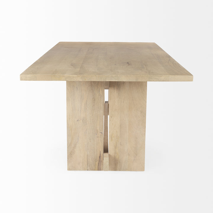 Aida 84L Light Brown Wood Dining Table Dining Room Mercana