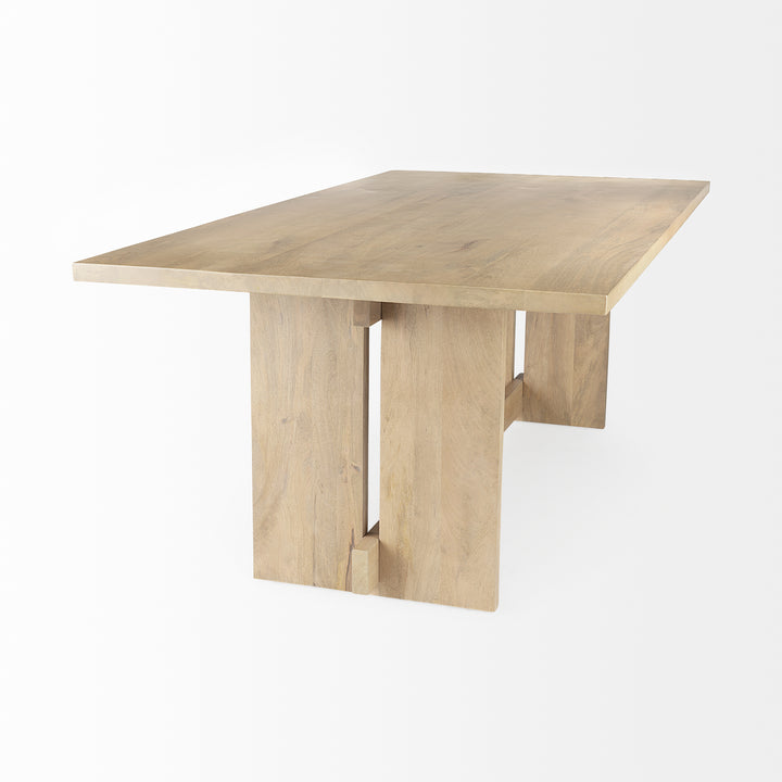 Aida 84L Light Brown Wood Dining Table Dining Room Mercana