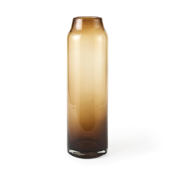 Amrita Golden Brown Glass Vase Decor Mercana