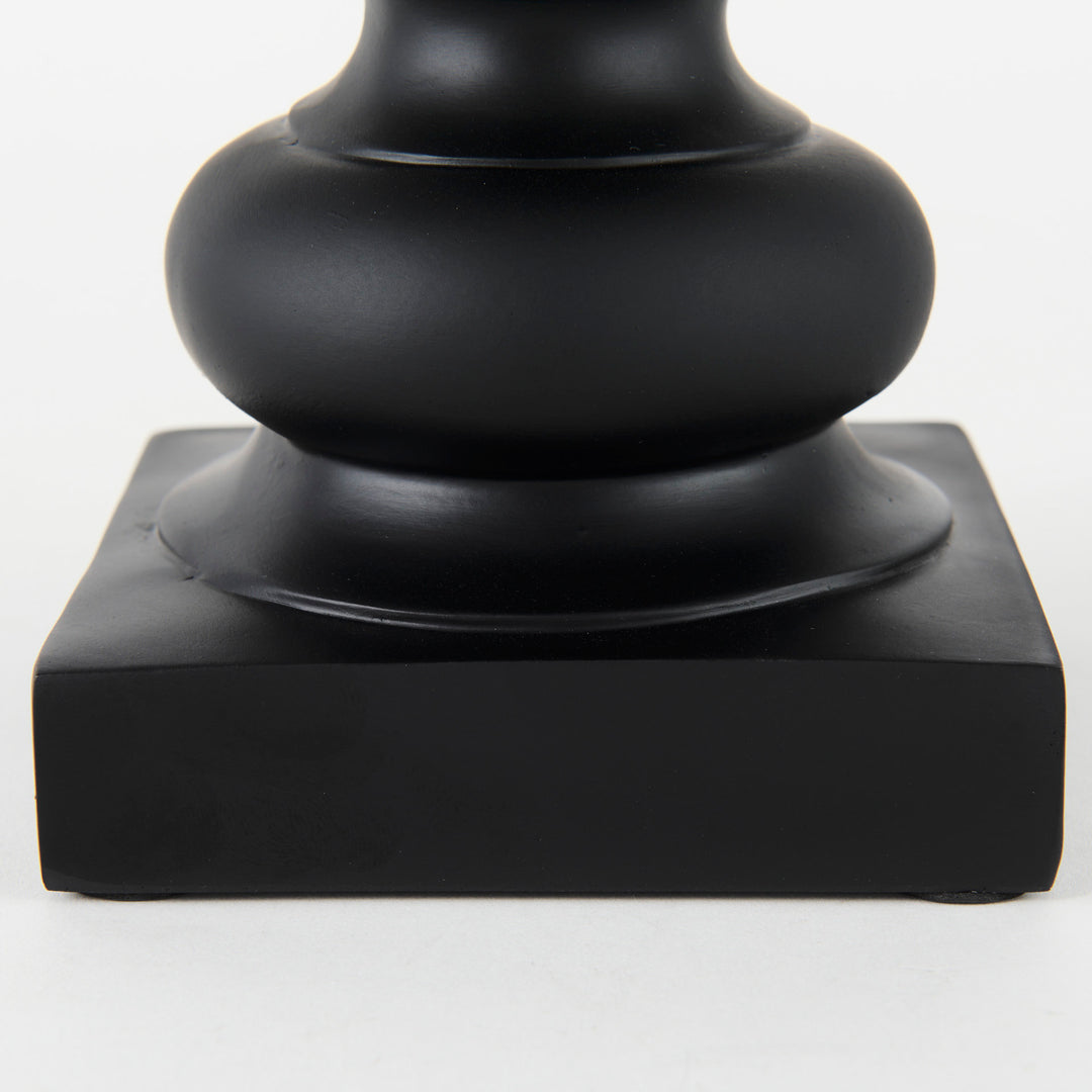 Murray Black Painted Resin Fox in a Suit Bust Decor Mercana