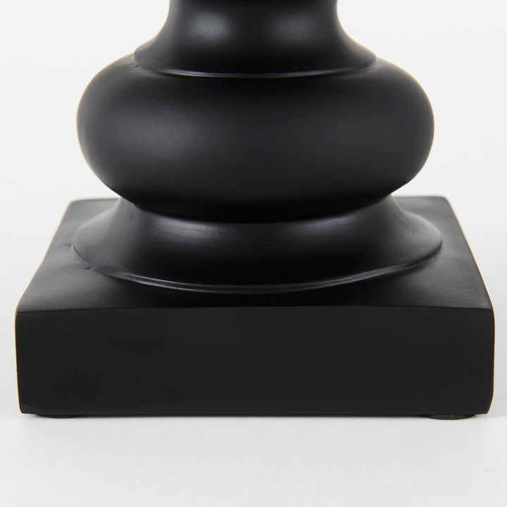 Murray Black Painted Resin Fox in a Suit Bust Decor Mercana