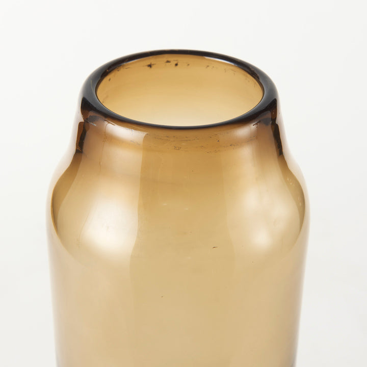 Amrita Golden Brown Glass Vase Decor Mercana