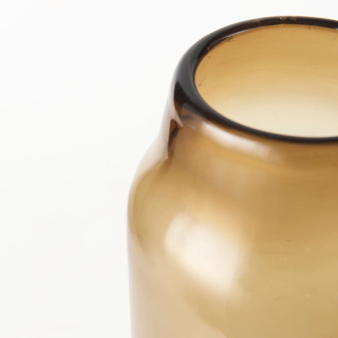 Amrita Golden Brown Glass Vase Decor Mercana
