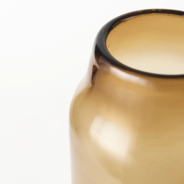 Amrita Golden Brown Glass Vase Decor Mercana