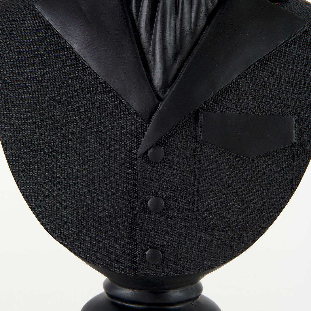 Mozart Black Painted Resin Deer Bust Decor Mercana
