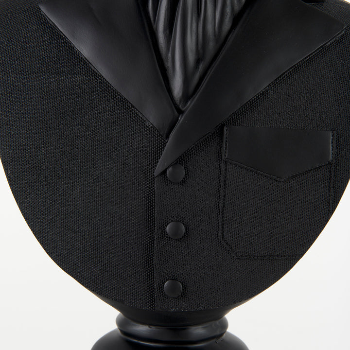 Mozart Black Painted Resin Deer Bust Decor Mercana