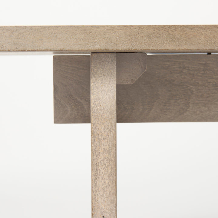 Aida 18H Light Gray Wood Dining Bench Dining Room Mercana