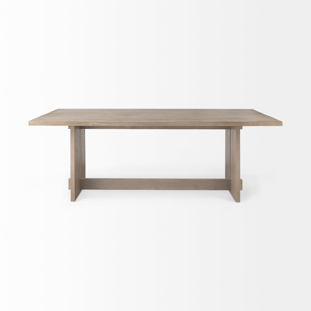 Aida 84L Light Gray Wood Dining Table Dining Room Mercana