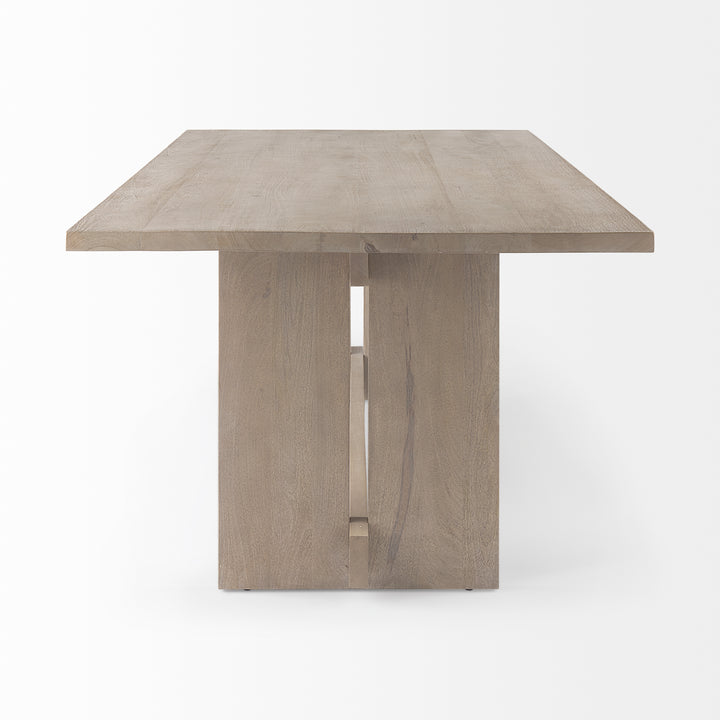 Aida 84L Light Gray Wood Dining Table Dining Room Mercana