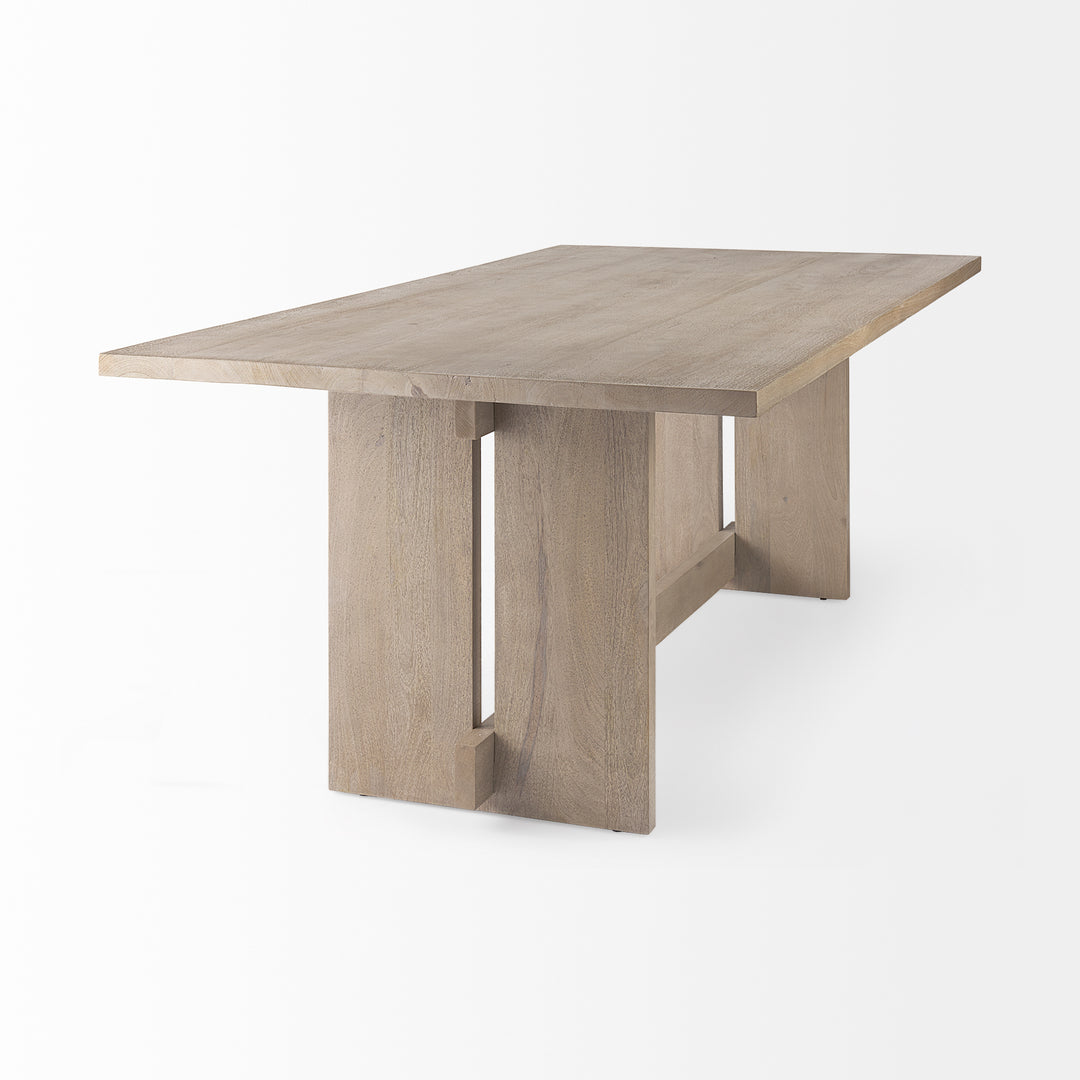 Aida 84L Light Gray Wood Dining Table Dining Room Mercana