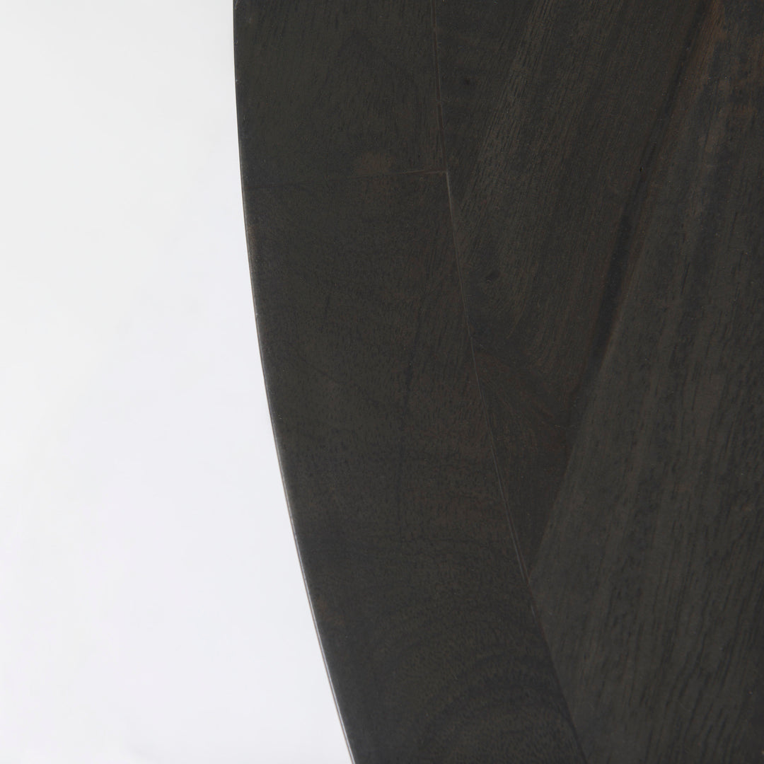 Liesl Black Wood W/ Circular Top Dining Table Dining Room Mercana