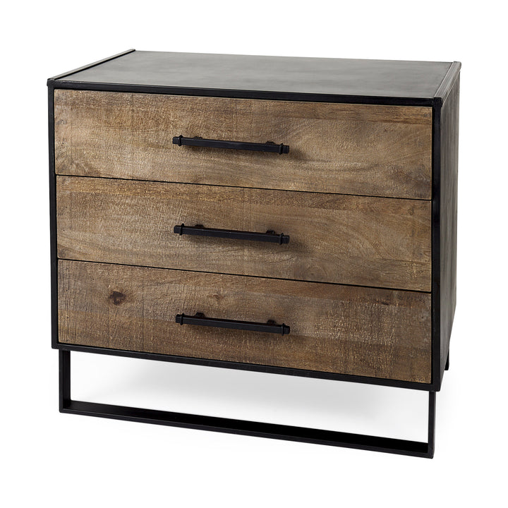 Alvin Wood W/Metal Framing Accent Cabinet Decor Mercana