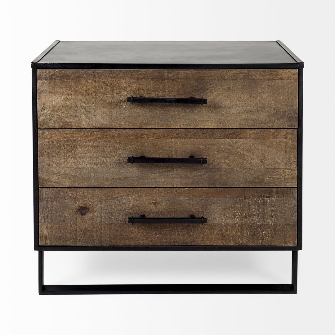 Alvin Wood W/Metal Framing Accent Cabinet Decor Mercana