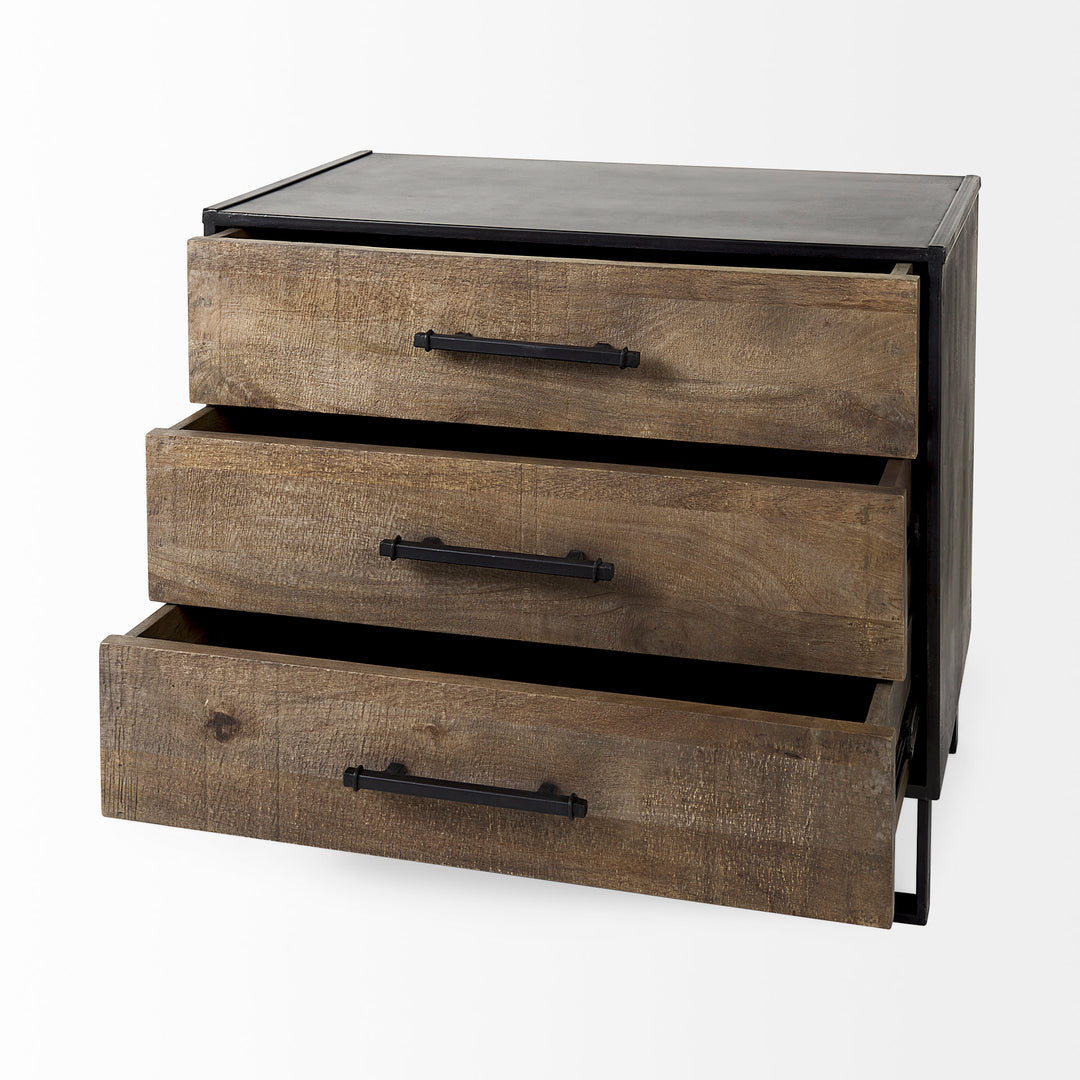 Alvin Wood W/Metal Framing Accent Cabinet Decor Mercana