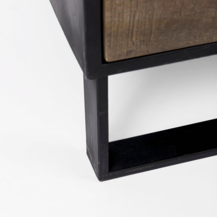 Alvin Wood W/Metal Framing Accent Cabinet Decor Mercana