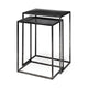 Kasey (Set of 2) Galvanized Metal Nesting Accent Tables Dining Room Mercana