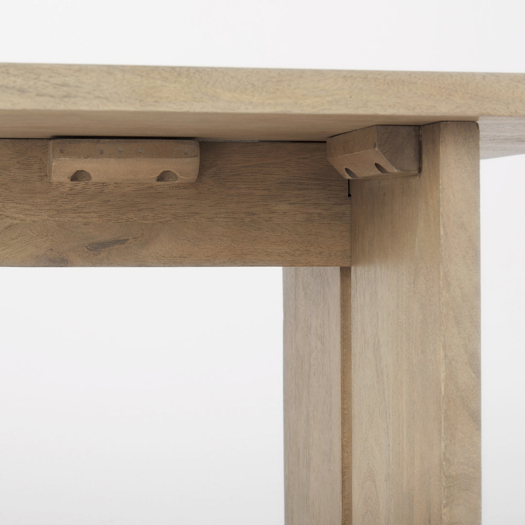 Aida 18H Light Brown Wood Dining Bench Dining Room Mercana