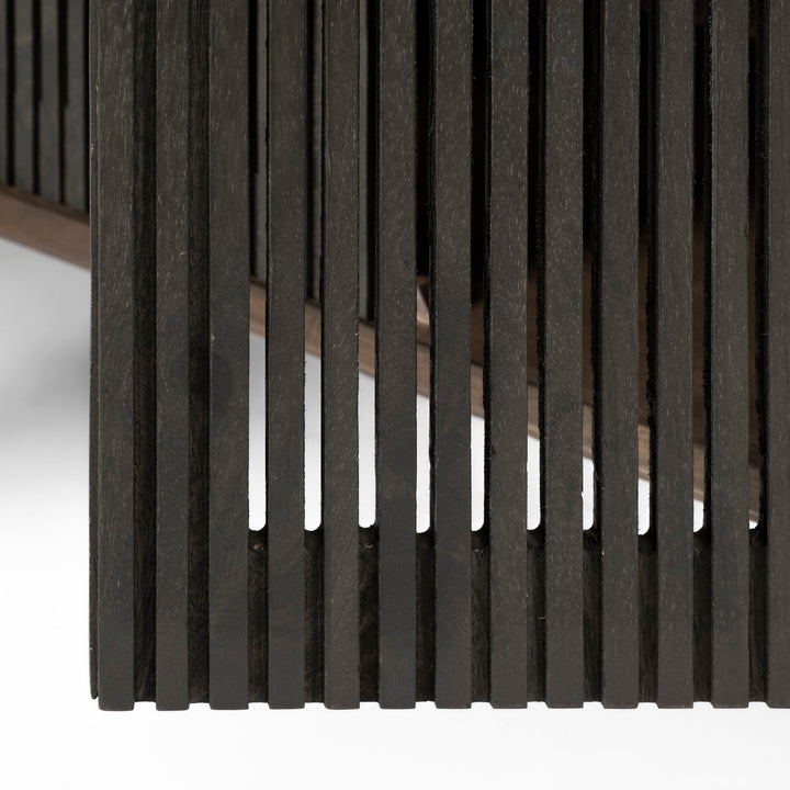 Grace Two-Toned Brown Solid Wood TV Stand Media Console Living Room Mercana