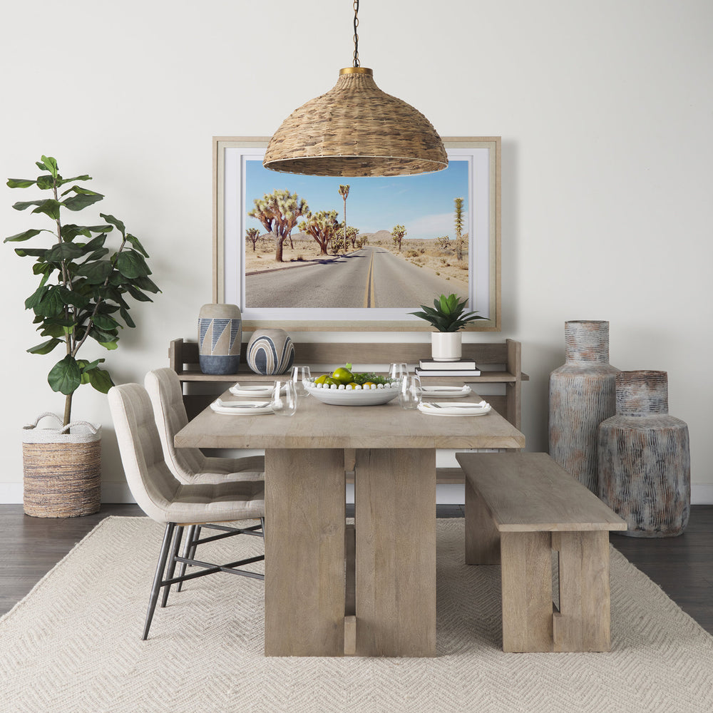 Aida 84L Light Gray Wood Dining Table Dining Room Mercana