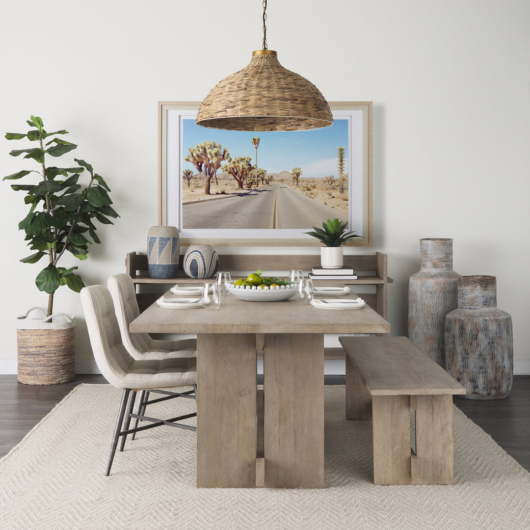 Aida 84L Light Gray Wood Dining Table Dining Room Mercana
