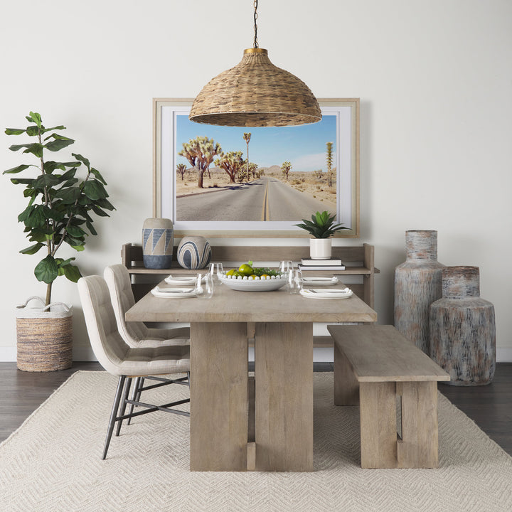 Aida 84L Light Gray Wood Dining Table Dining Room Mercana
