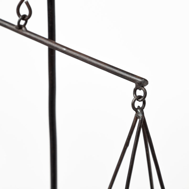 Ellis 10L x 4W Black Metal Vintage Inspired Weighing Scale Decor Mercana