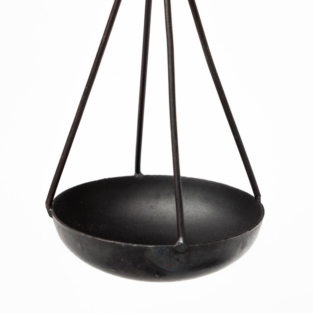Ellis 10L x 4W Black Metal Vintage Inspired Weighing Scale Decor Mercana