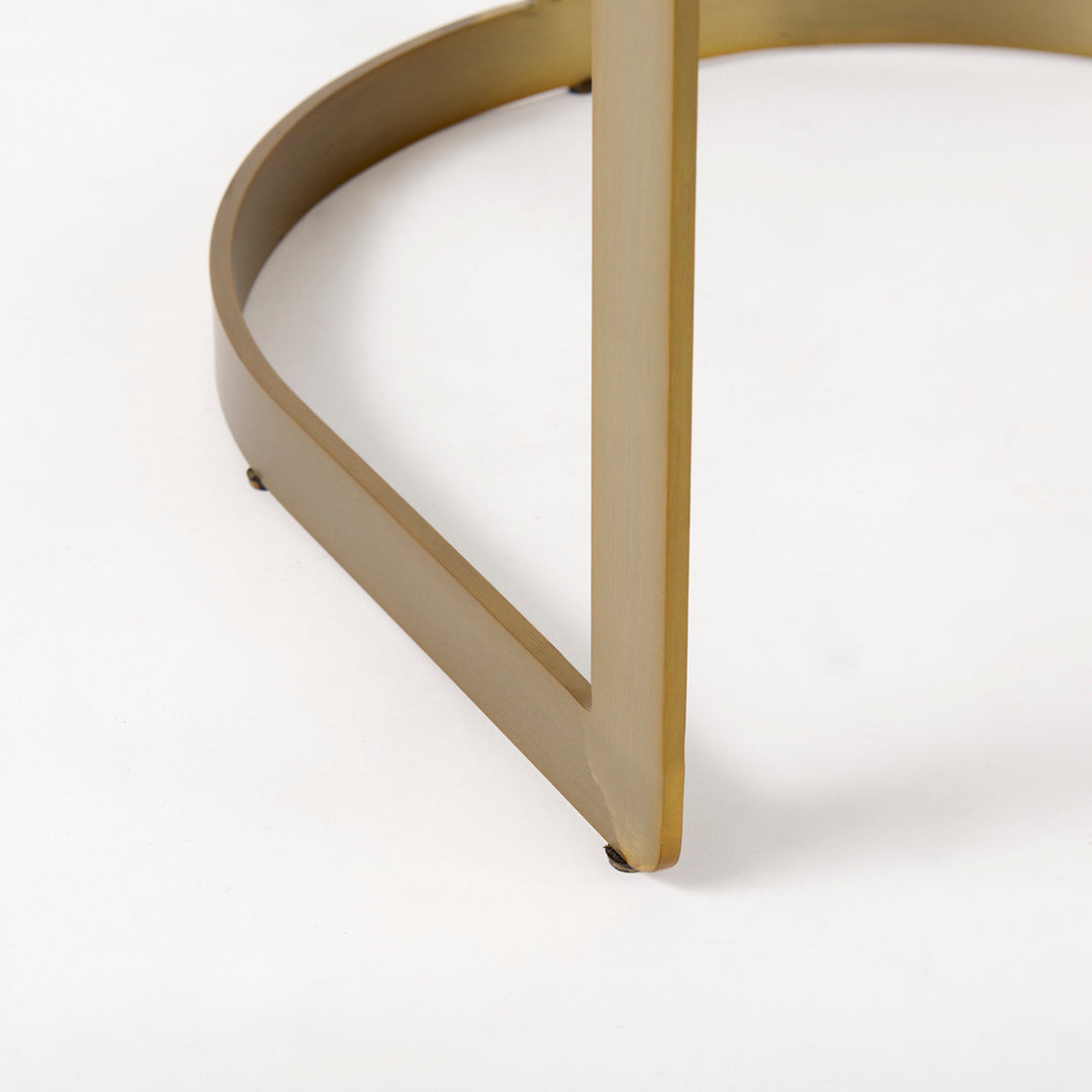 Hollyfield II Cream Fabric Seat W/ Gold Metal Base Bar Stool Dining Room Mercana
