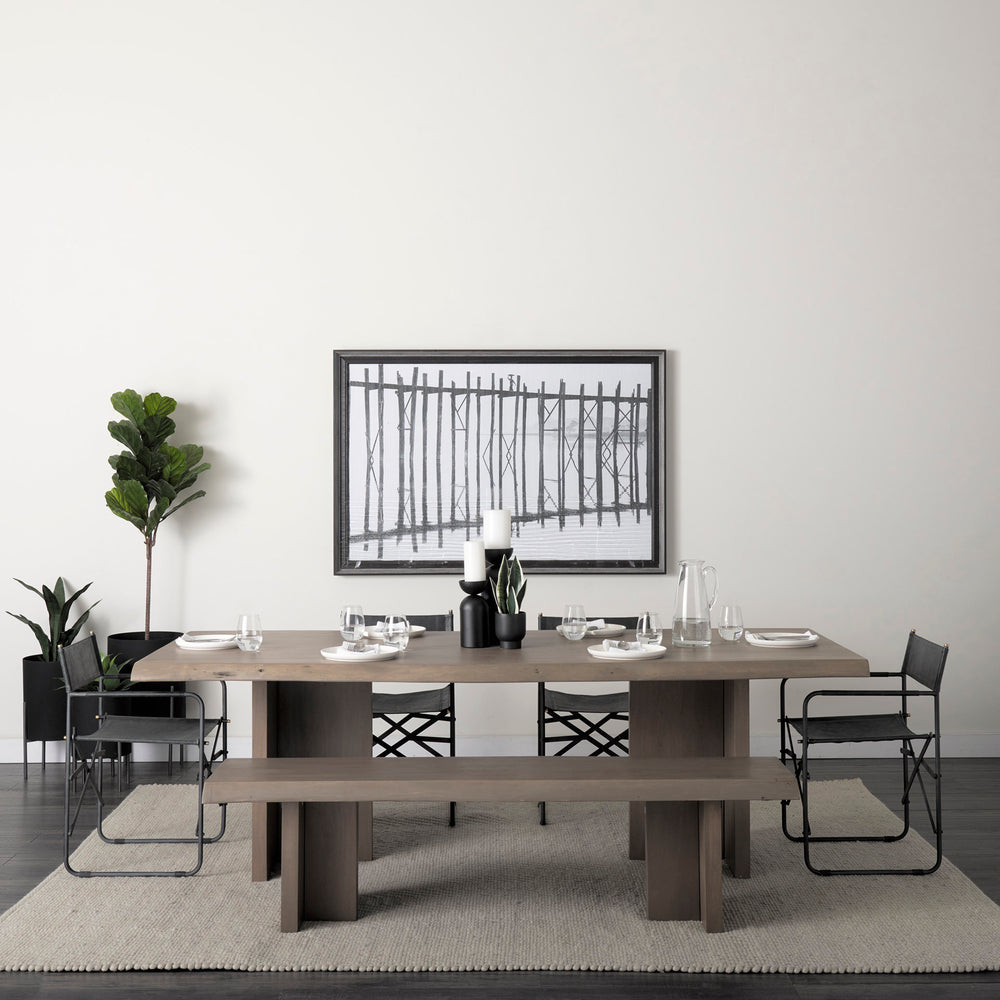 Konstantin 94.0 x 40.0 x 30.0 Medium Brown Wood W/ Live Edge Rectangular Dining Table Dining Room Mercana